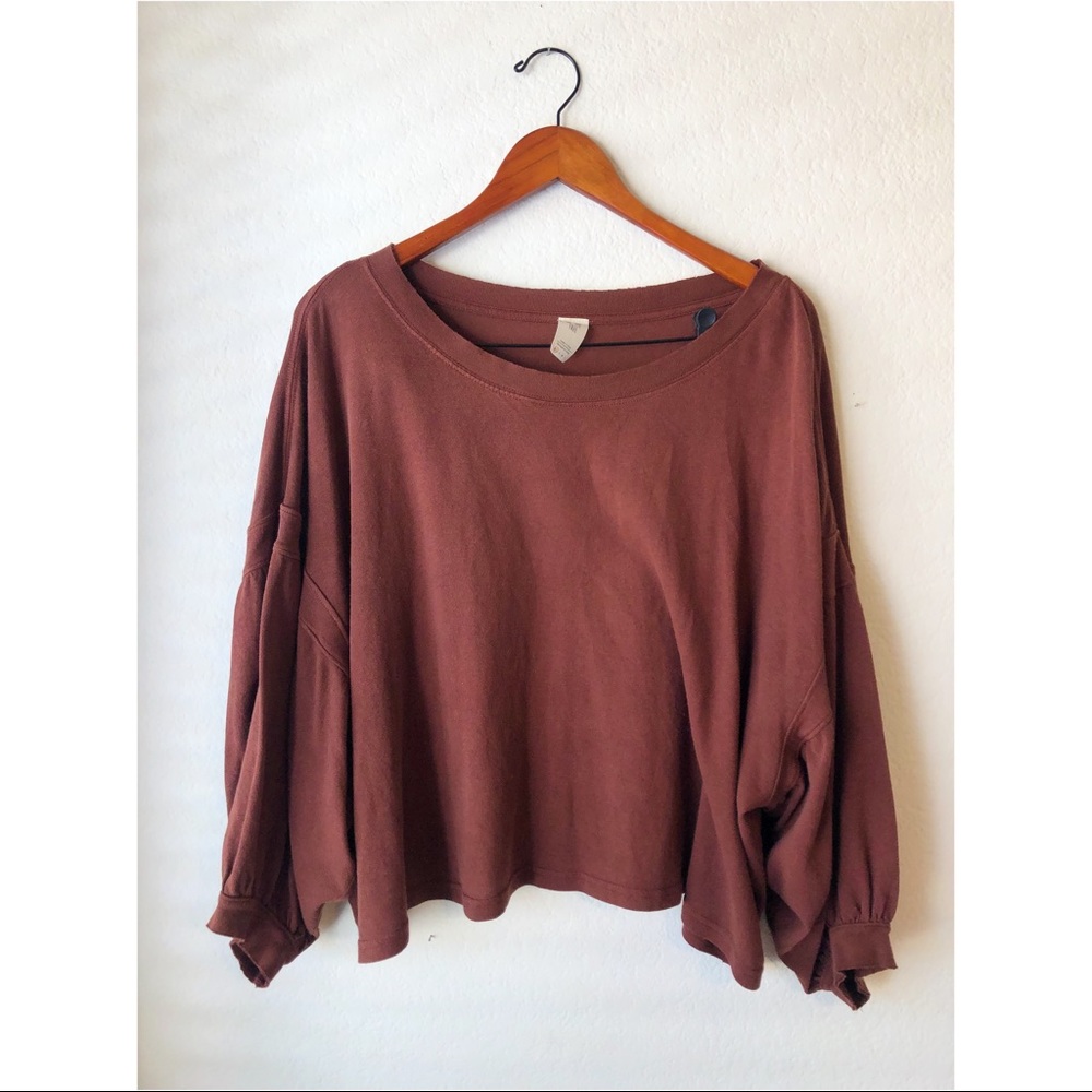 Free People Mushroom Sleeve top